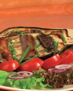 Шашлык из баранины в баклажанах