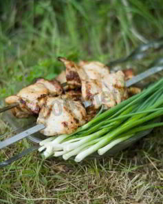 Шашлык из курицы на пиве с молоком