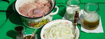 шашлык из курицы на пиве с молоком. Шаг 4