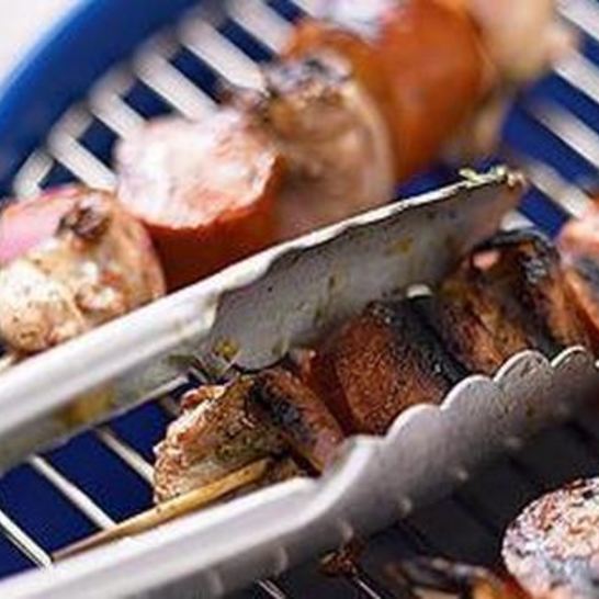 Рецепт шашлыка из курицы с гороховым салатом