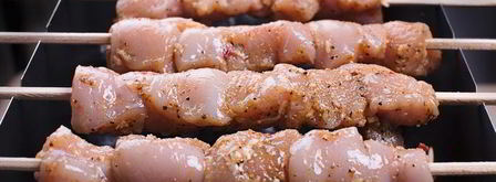 шашлык из курицы в чесночно-луковом маринаде. Шаг 6