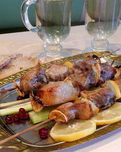 Шашлык из свинины с лимоном в аэрогриле