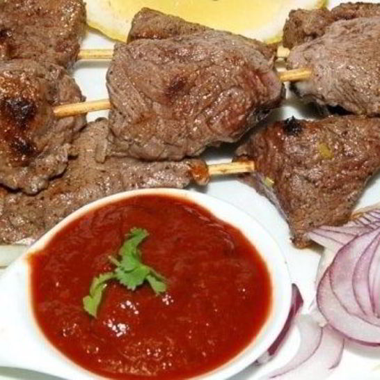 Рецепт шашлыка на сковороде из говядины