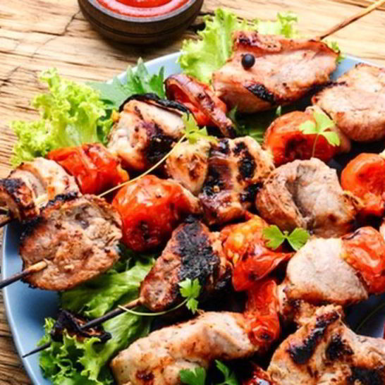 Рецепт шашлыка в маринаде со свежими помидорами