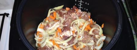 шашлык в мультиварке из свинины. Шаг 7