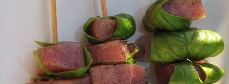 средиземноморские шашлычки из тунца с базиликом. Шаг 2