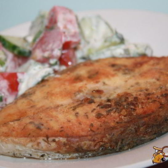 Рецепт ароматных жареных стейков лосося