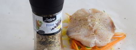 рыбный стейк на подушке из овощей в пергаменте. Шаг 5