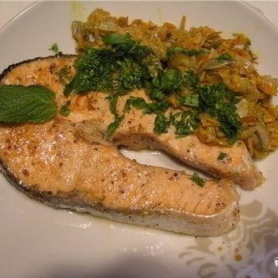 Рецепт стейка из форели на сковороде