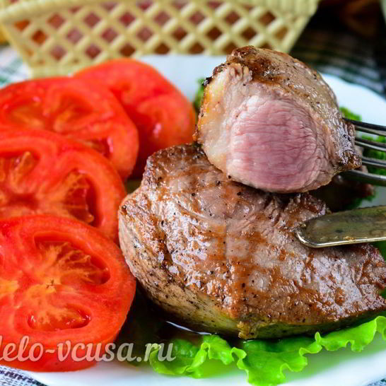 Рецепт стейка из говядины на сковороде