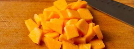 стейк из говядины с тыквенным соусом и пюре из брокколи. Шаг 10