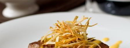 стейк из говядины с тыквенным соусом и пюре из брокколи. Шаг 24