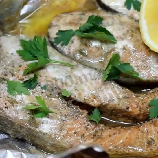 Рецепт стейка из кеты запеченной в духовке