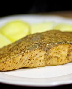 Стейк лосося в духовке