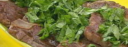 стейк на ребре с сыром, оливками и травами. Шаг 5