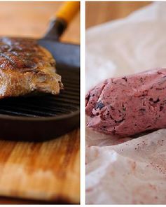 Стейк портерхаус с маслом из красного вина