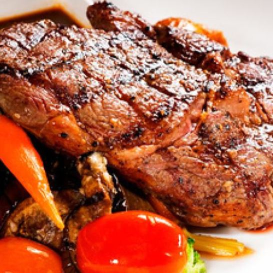 Рецепт стейка рибай на гриле с овощами