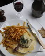 Стейк с горчичным соусом и сливочным картофелем