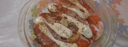 стейк семги в чесночном соусе. Шаг 3