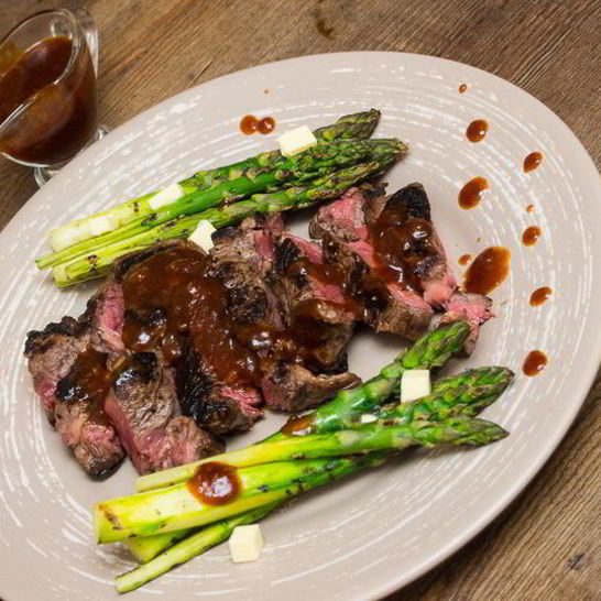 Рецепт стейка со спаржей