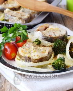 Стейк трески в духовке
