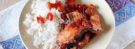 стейки из сома с рисом в мультиварке. Шаг 9