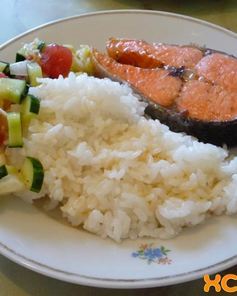 Стейки красной рыбы в духовке