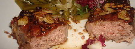 стриплойн — стейк с зеленой фасолью. Шаг 22