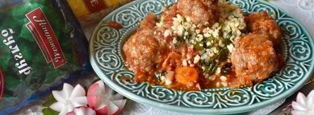 домашние тефтели в томатном соусе с зеленым булгуром. Шаг 18