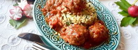 домашние тефтели в томатном соусе с зеленым булгуром. Шаг 19