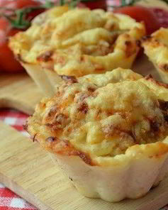 Куриные тефтельки в картофельных корзиночках