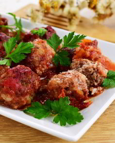 Мясные тефтели Ностальгия с рисом в томатном соусе