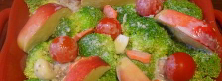 мясные тефтели, запеченные под овощной шубой и молочным соусом. Шаг 5