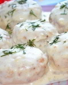 Нежные мясные тефтели в белом соусе