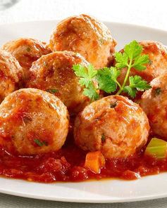 Постные тефтели с грибами и рисом