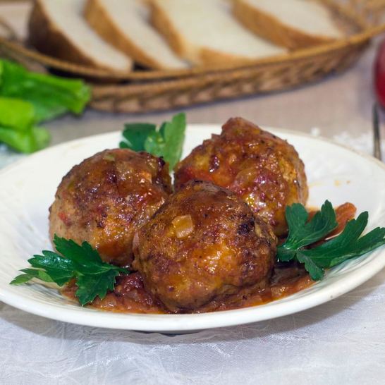 Рецепт тефтелей без риса с подливкой в духовке