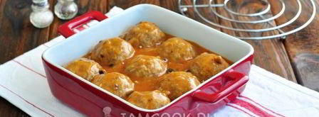 тефтели с рисом в духовке с подливкой. Шаг 10