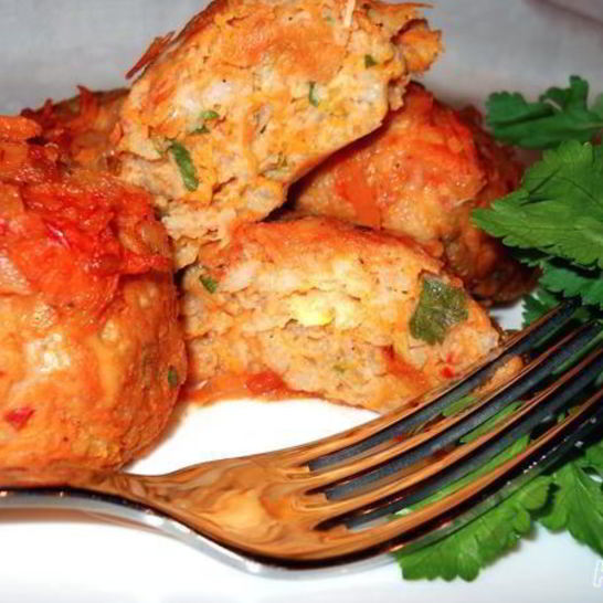 Рецепт тефтелей с тыквой в томатном соусе