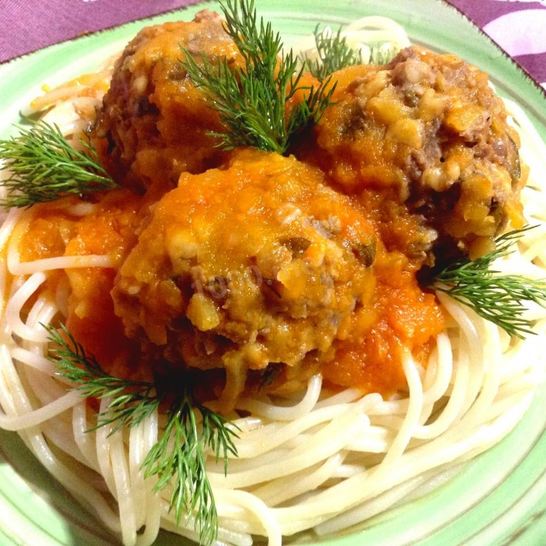 Рецепт тефтелей с тыквой в тыквенном соусе