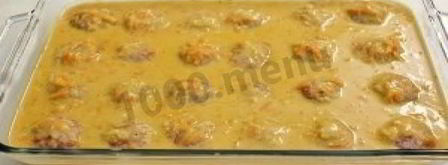 тефтели в сливочном соусе в духовке. Шаг 9