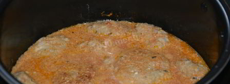 тефтели в сметанно-томатном соусе в мультиварке. Шаг 14