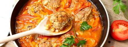 тефтели в томате с фасолью и перцем. Шаг 13