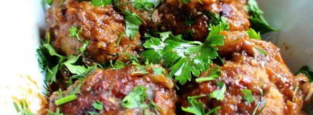 тефтельки, запеченные в баклажанном соусе. Шаг 6