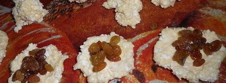 ленивые вареники с имбирем, фаршированные изюмом. Шаг 2