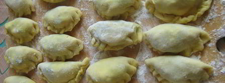 паровые вареники с зеленью и яйцом. Шаг 5