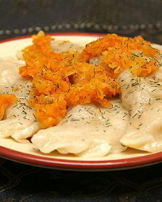 Постные вареники с капустой