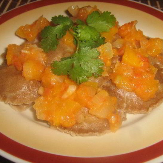 Рецепт ржаных вареников с тыквой на пару, постные