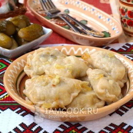Рецепт вареников из теста на кефире с картошкой и грибами