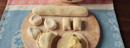 вареники из заварного теста с картошкой и грибами. Шаг 12