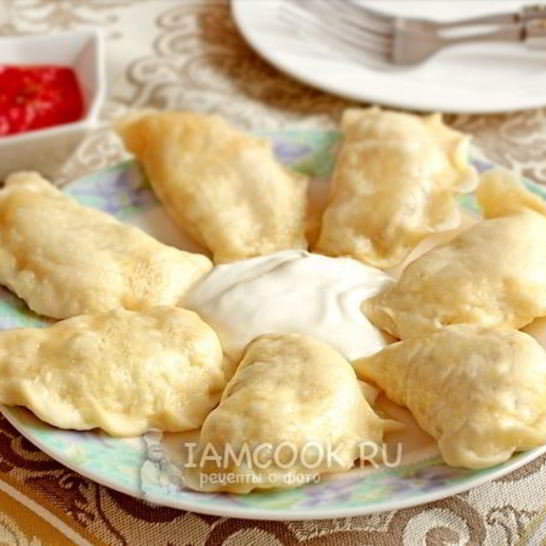 Рецепт вареников на кефире на пару
